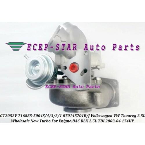 GT2052V 716885 716885-0003 716885-5003S 716885-0001 070145701JV250 070145701JV244 070145702BV100 Turbo For VW Touareg BLK 2.5L
