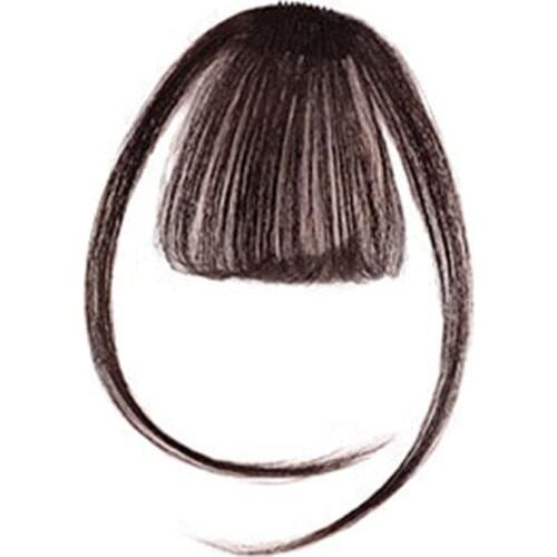 False Bangs Synthetic Hair Bangs Hair Extension Fake Fringe Natural Hair Clip On Bangs Light Brown Hightemperature Wigs