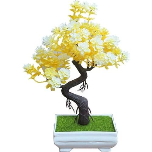 Simulation bonsai ornaments fake tree potted welcoming pine plastic fake potted plant Artificial pine tree indoor decoration