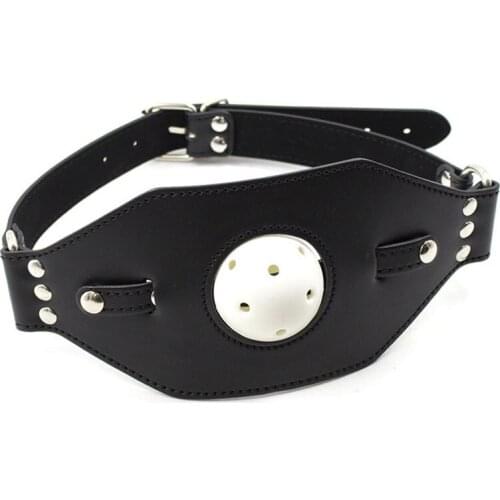 Leather Bondage Harness Mouth Gag Ball Adult Games Cosplay Slave BDSM Torture Restraints Sex Tools For Couples Erotic Toys