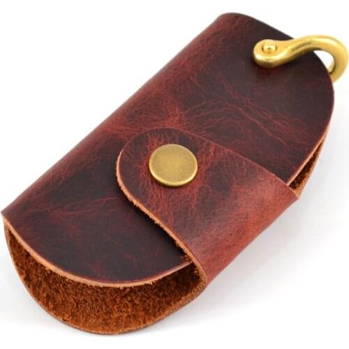 Leather Car Key Wallets Men/Women Fashion Key Holder Keys Organizer Case Unisex Keychain Zipper Key Bag