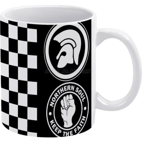 Ska Trojan Northern White Mug New Good Quality Print Mug 11 Oz Coffee Cup Ska Northern Soul Skinhead Trojan Skins Scooterist So