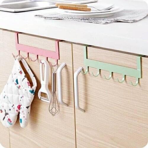 Kitchen Cupboard Door Hooks Iron Mounted Wall Hook For Bathroom Bedroom Scarf Tie Towel Rack Multi-Purpose Hooks Home Organizers