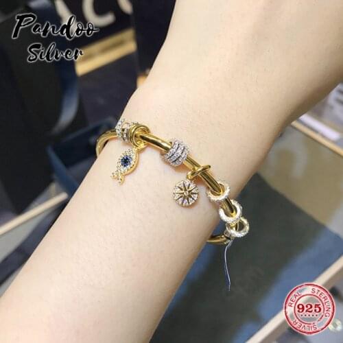 Fashion Charm Sterling Silver Copy 1:1 Copy,Fish And Sliding Rings Open Cuff Bracelet Women Monaco Jewelry Gift With Logo