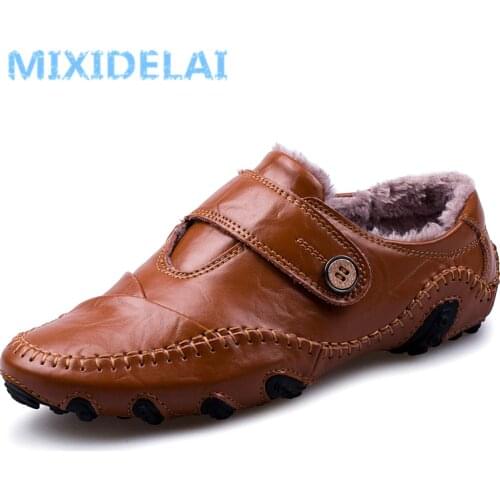 Mens Casual Shoes British Style Moccasins Genuine Leather Flats Zapatos Hombre Loafers Footwear Men Winter&Sping Chaussures