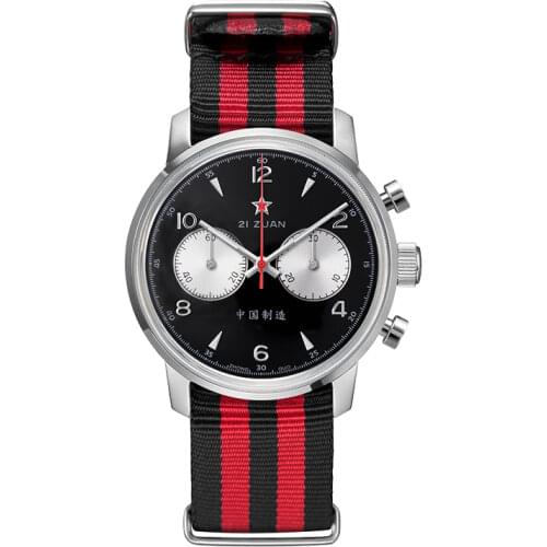 Luxury 1963 Chronograph Mens Pilot Mechanical Watch Sapphire Dial Original ST1901 Seagull Movement with Swan Neck Regulator