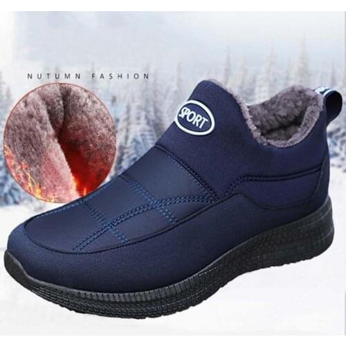 Men Winter Safety Shoes Warm Winter Boots Men Fashion Men Boots Male Working Shoes Mans Winter Sneakers Plush Furry Footwear