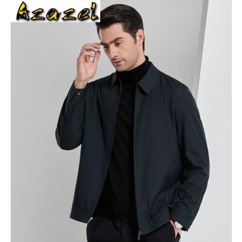 Autumn New Mens Waterproof Business Lapel Jacket Coat Middle-aged Thin Korean Plus Size Men Jackets High-end Male Brand Clothes