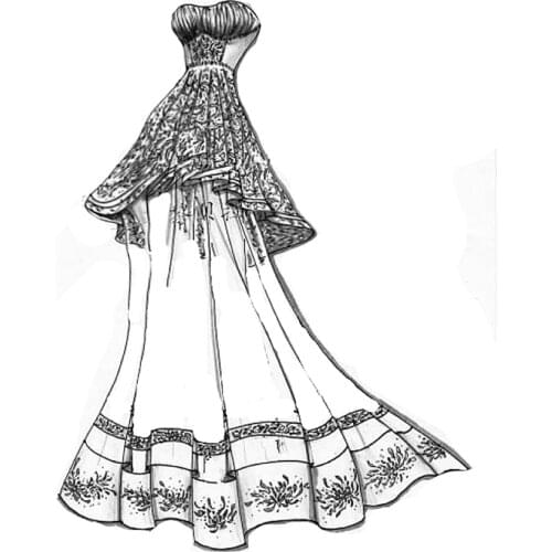 PANFELOU Classical lady wedding dress Scrapbooking DIY Embossing Valentines Day card paper dies cutting die Metal