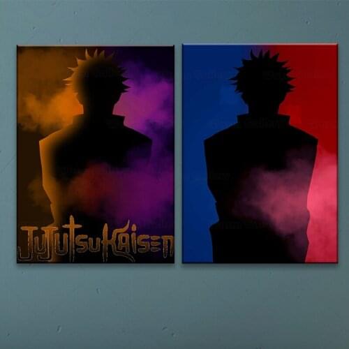 Sukuna Jujutsu Kaisen Poster Anime Illustration Retro Posters for Living Room Bar Decoration Stickers Wall Art Painting