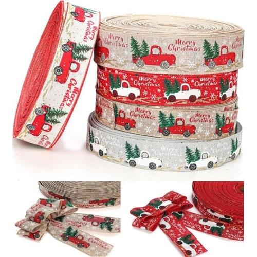 2m 5cm Christmas Ribbon Ribbon Ribbon Baking Private Wrap Gift Cartoon Christmas Ribbon Decoration Hair Accessories DIY