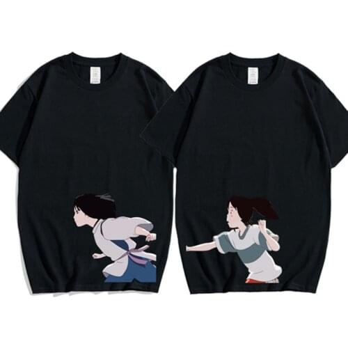 Studio Ghibli Shirt Clothes Totoro Harajuku Anime Couple Kawaii Funny Cartoon Chihiroed Cute 90s Top Tees Female Japanese