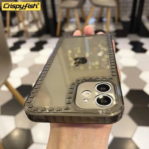 Cartoon Cute Heart Solid Color Simple Silicone Phone Case For iPhone 12 11 Pro Xs Max 6 7 8Puls XR SE Shockproof Clear TPU Shell