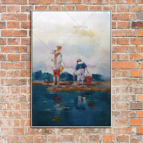 Modern oil painting handpainted canvas oil painting Abstract lovely children picture Artwork Wall Art Home Decor for kids room