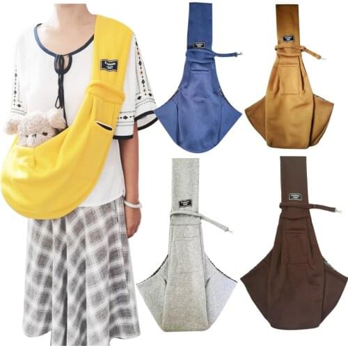 Dog Puppy Bag Handmade Pet Cat Kitten Carrier Outdoor Travel Handbag Canvas Single Shoulder Bag Tote Shoulder Bag Breathable