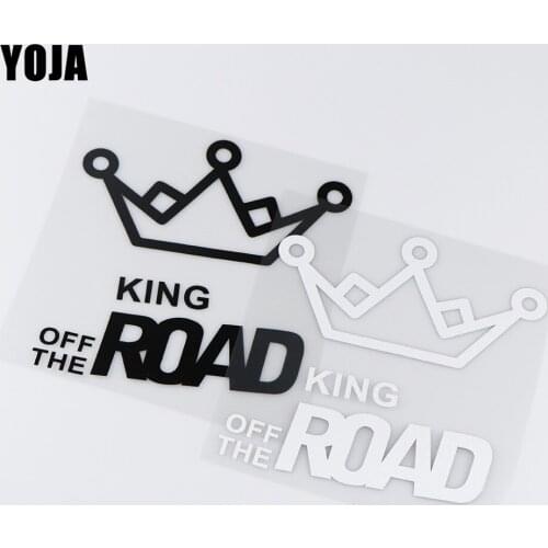 YOJA 15X17CM King Off The Road Vinyl Car Sticker Fashion Personality Decal Decoration ZT4-0095