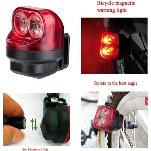 Waterproof Magnetic Induction Warning Headlight Led Bicycle Taillight 1000m Cycling Light Moutain Road Bike Rear Saddle Lamp