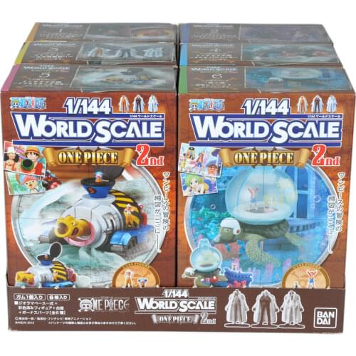 Japanese Animation BANDAI Capsule Toy Blind Box ONE PIECE World Scale Luffy Zorro General French One Piece Figure Toy