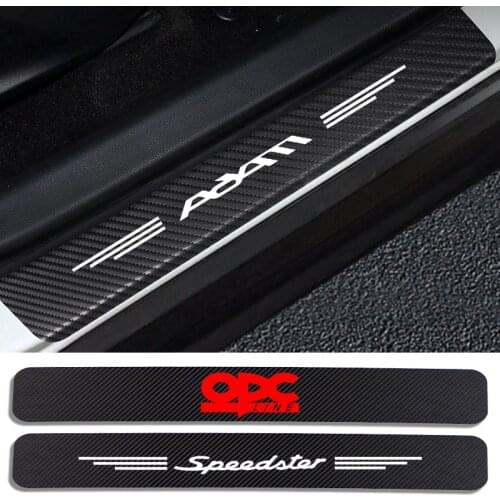 Carbon Fiber Car Door Sill Protector Sticker Decal FOR OPEL CORSA VIVARO Vita Tigra speedster opcline MERIVA KARL GT Accessories