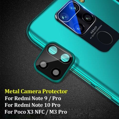 Camera Metal Glass Protective Ring For Xiaomi Mi 10T Redmi Note 10 9 Pro Note 9 s Poco X3 NFC M3 Pro Camera Lens Protector Cover