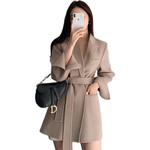Plus Size Cashmere coat Autumn Winter Coats 2021 European Style Women Long Coats Single-breasted Hairy Female Jacket Coat Women