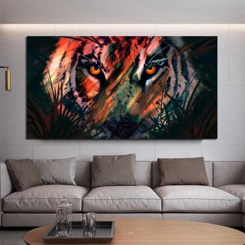 Animal Tiger Posters and Prints Wall Pictures Colorful Abstract Canvas Painting Home Decor for Living Room Animal Wall Painiting