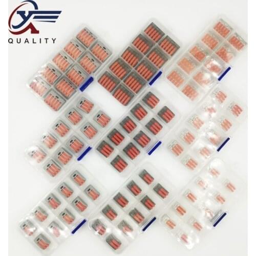 10PCS/BOX) 222-412 PCT-212 PCT212 Universal Compact Wire Wiring Connector 2 pin Conductor Terminal Block Lever 0.08-2.5mm2