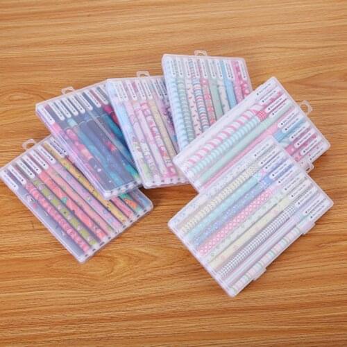 10pcs /set 10 Color Gel Pen 0.38mm Stationery Cartoon Kawaii Pen Novelty Cute Gel Pens Student Cute Pens Kawaii School Supplies