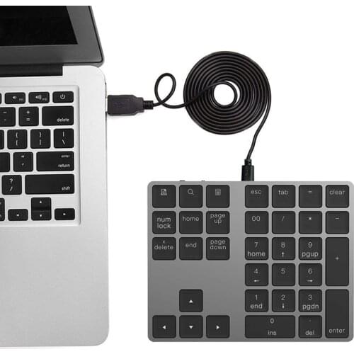 34Keys Keypad Numeric Keyboard Wired Keypad Mini Digital Keyboard for iMac/Mac Pro/MacBook/MacBook Air/Pro Laptop PC
