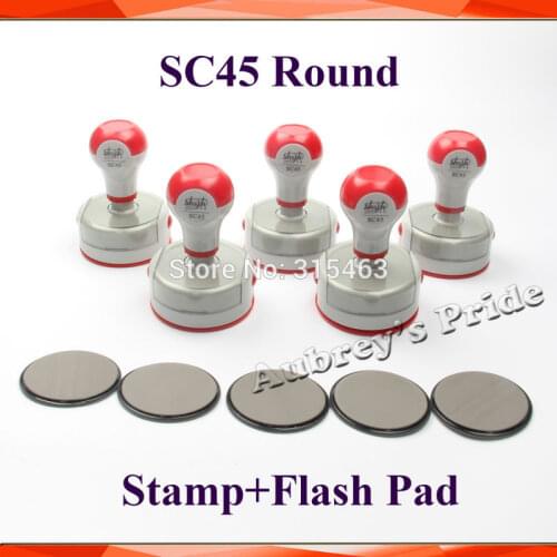 5Pcs Round SC 38, 40, 42, 45mm Oval 30x40, 36x50mm Holder plus Rubber Pad for Photosensitive Portrait Flash Stamp Machine