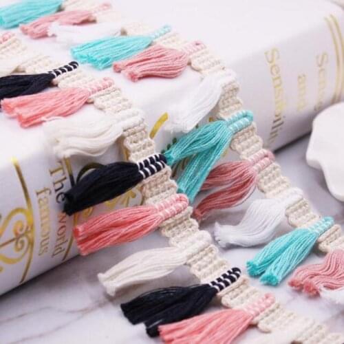 50yards Broom Tassel Lace Trim DIY Material Cotton Fabric Ribbon Fringe Drop Handmade Sewing Curtains Clothes Accessories