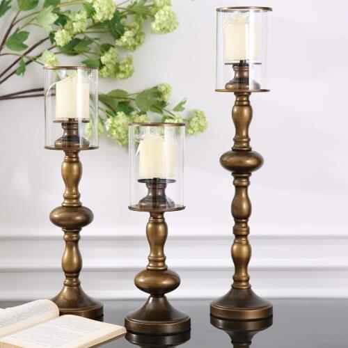 American soft decoration accessories assembly table continental Candlestick pub housewarming gifts with candles Including candle