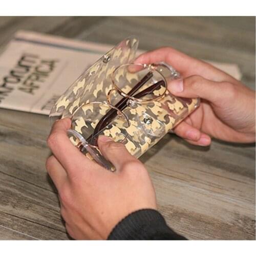 Elbru Cute Glasses Case Glasses Storage Box Small Fresh Sunglasses Storage Box Soft Glasses Case Simplicity Animal Glasses Case