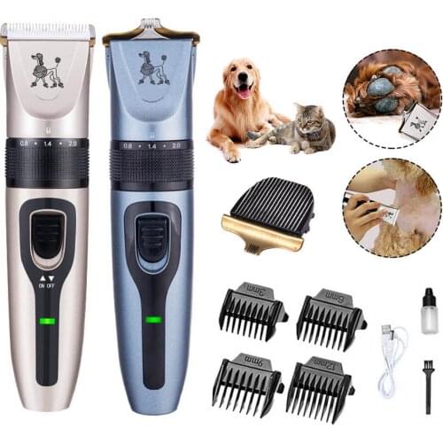 2-in-1 Pet Electric Hair Clipper Grooming Set Dog Hair Trimming USB Cat Pedicure Cutter Ultra-quiet 5 Levels Of Fine-tuning Tool