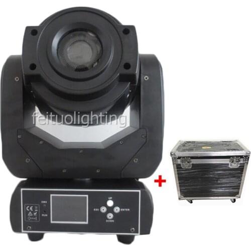 Flycase) American Dj Lyre 90w Led Moving Head Spot DMX Stage Light Rotation Rainbow Effect Led Gobo Light Mobile Head For Disco