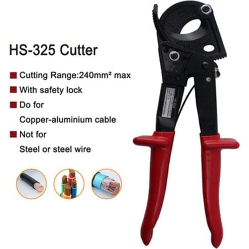 Hs-325a ratchet cabl cutter Ratchet cable scissors household utility German design 240 mm2
