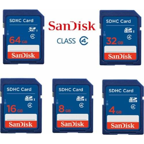 SanDisk SD Card 2GB 4GB 8GB 16GB 32GB SD SDHC Standard Cards Class 4 Ultra Memory with Card Reader 100% Genuine Used