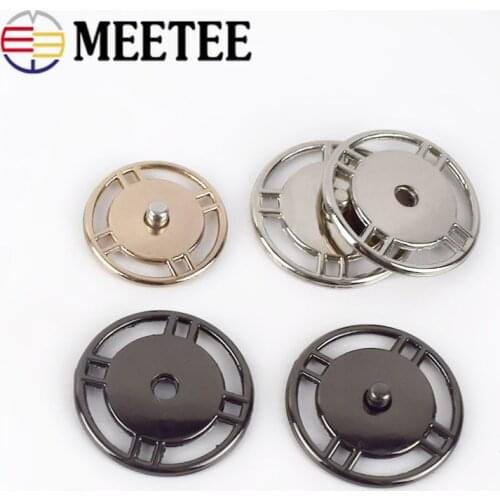 20sets 21/25mm Round Metal Snap Buttons Invisible Press Button Fasteners for Female Coat Clothes Sewing Accessories