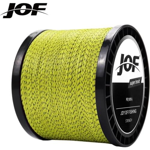 JOF 8 Strands Fast Sinking PE Fishing Line 1000M 22 31 41 50 61 72 88LB Strong Tension Braided Fishing Line Fiber