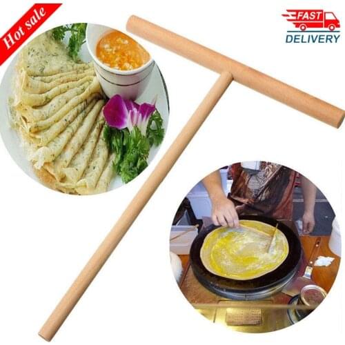 LISBAYWU Heat Style Crepe Maker Pancake Batter Wooden Spreader Stick Home Kitchen Tool DIY Restaurant Canteen Specially Supplies