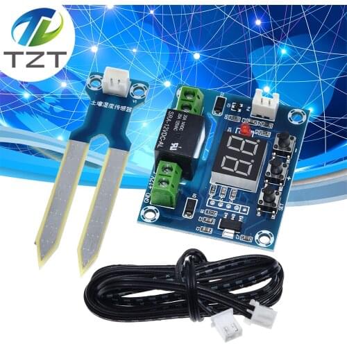XH-M214 Humidity Controller Soil Sensor Module 20-99%RH Automatic Control Irrigation Computer System Red Digital Display Module