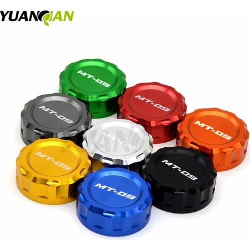 Motorcycle CNC Cylinder Rear Fuel Brake Fluid Reservoir Cover Tank Cap For Yamaha MT-09 mt9 mt-09 fz9 FJ09 FZ-09 2014-2017
