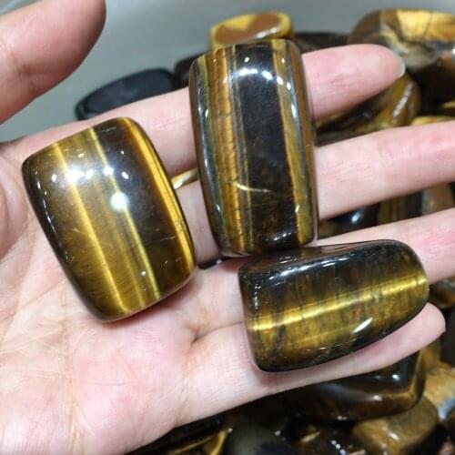 120g Natural Yellow Tiger Eye Tumbled Stone Healing Reiki Crystal 3pcs
