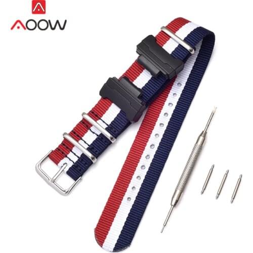 NATO Nylon Strap Adapters for Casio G-Shock GA-110 GA-100 GA-120 DW-5600 GLS-8900 Men Replace Bracelet Band Watch Accessories