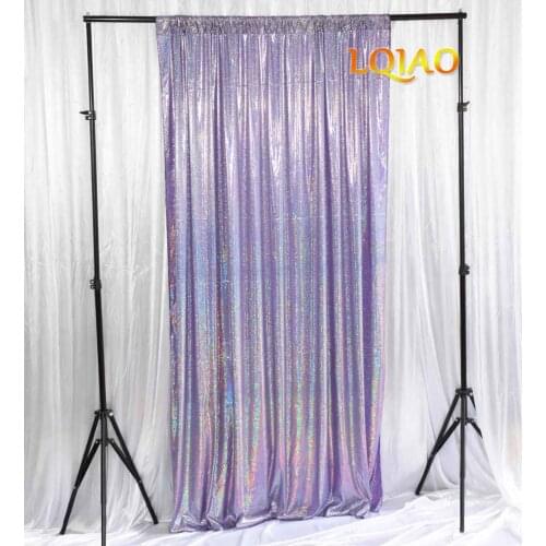 New Arrivals Laser Dark Lavender Sequin Backdrops Party Wedding Photo Booth Background Decor Sequin Curtains Drape Sequin Panels