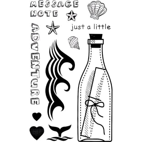 Clear StampS MESSAGE NOTE ADVENTURE JUST crapbooking Material DIY Photo Cards Account Rubber Stamper Transparent Stamp Sellos