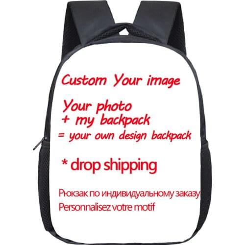 Drop shipping Customized Your image Custom pattern Backpack School Bags Beautiful Printing Pattern Bags Kindergarten Backpack