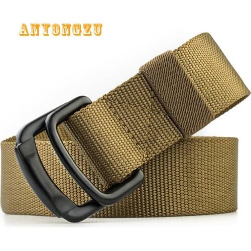 New Double Circular Metal Buckle Double Circular Casual Jeans Nylon Belt Multi-functional Unisex Belt For Men And Women