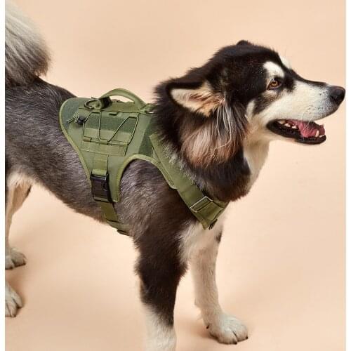 Tactical Dog Harness for Training Hunting and outdoors Dog with Handle ,No-Pull Service Dog Vest with Hook & Loop Panels