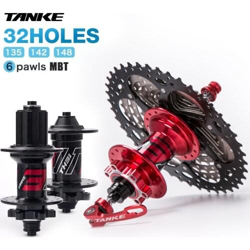 TANKE 32 holes Bike Hubs for cassette cogs 7 8 9 10 11 12s speed 6 pawls luminum Alloy freehub 135mm quick release 142mm/148mm